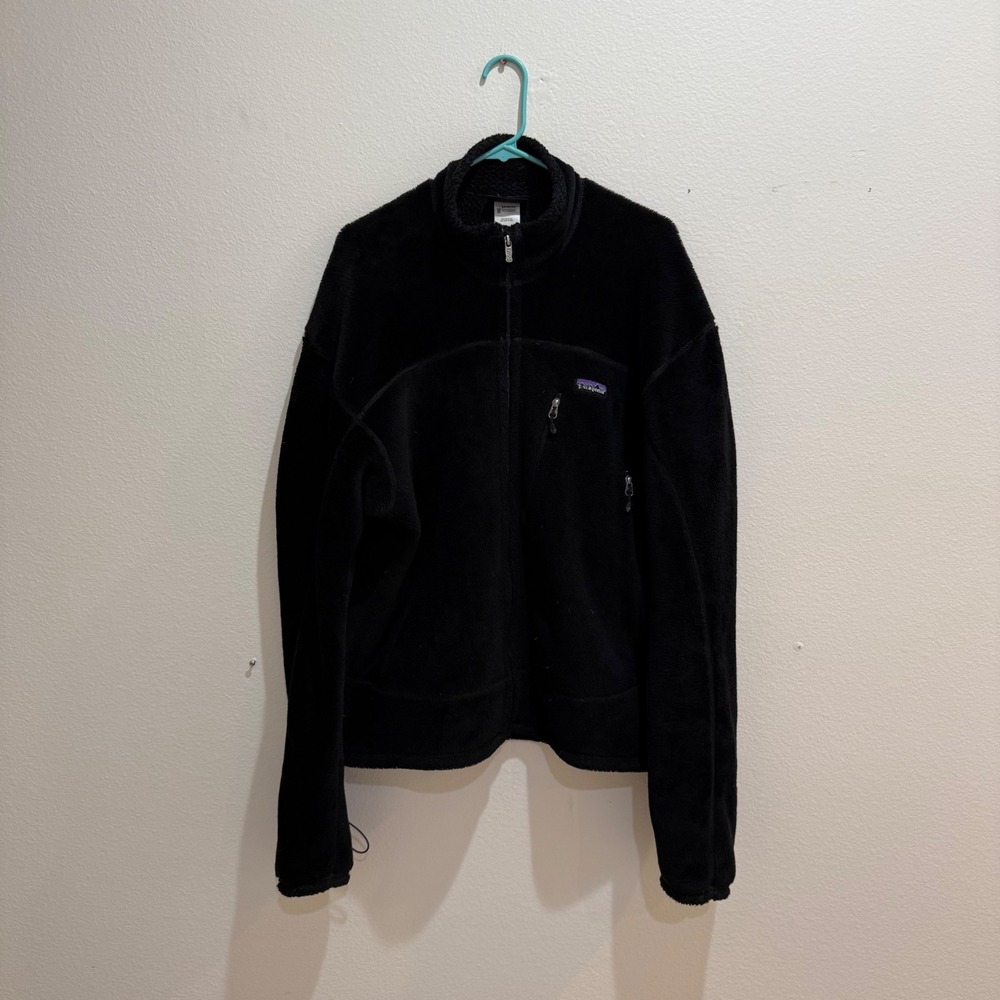 Patagonia R2 Regulator Fleece Jacket Mens Large Black Full Zip Midlayer